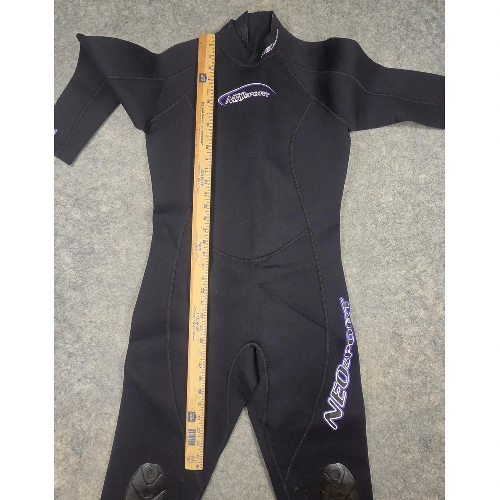 NeoSport 3/2mm Full Body Wetsuit Black Purple Size 12 Surfing Diving Snorkeling
